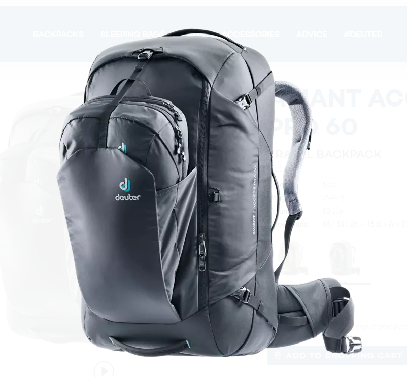фото Рюкзак deuter aviant access pro, 60 л, black, 3512020_7000