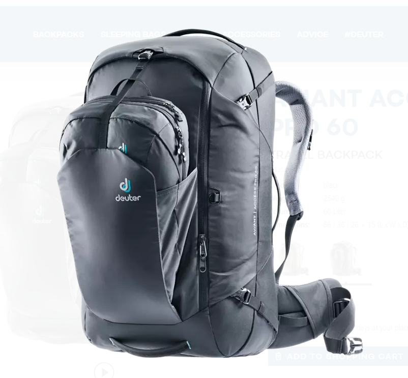 Рюкзак Deuter Aviant Access Pro, 60 л, black, 3512020_7000 автоакустика focal access 570 ac