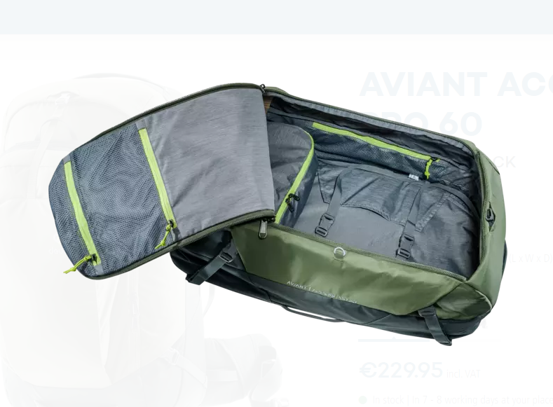 Рюкзак Deuter Aviant Access Pro, 60 л, khaki-ivy, 3512020_2243 УТ-00175057 - фото 5