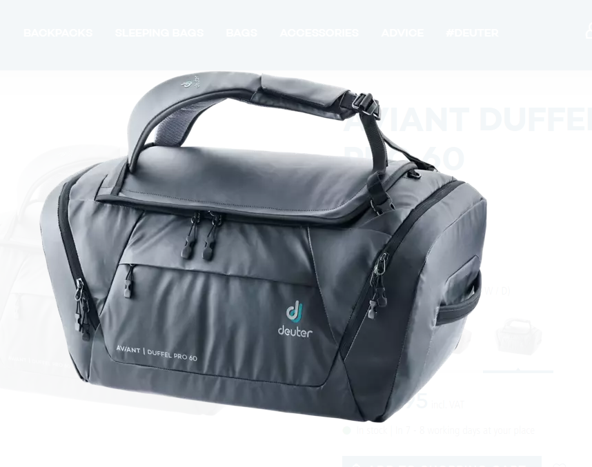 Рюкзак Deuter Aviant Duffel Pro, 60 л, Black, 3521120_7000