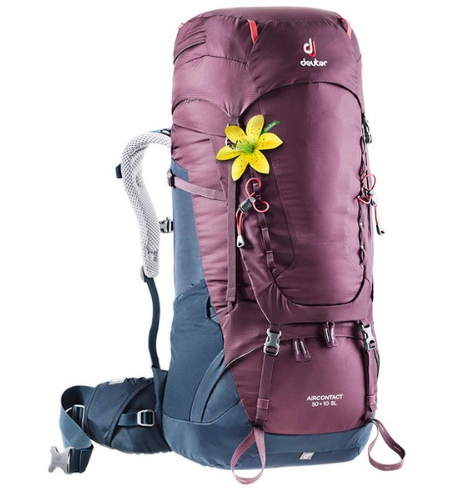 фото Рюкзак туристический deuter aircontact sl, женский, 50 + 10л, blackberry-navy, 3320219_5326