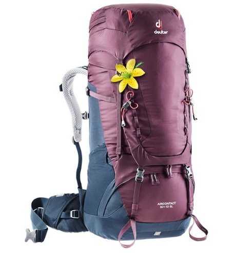 Рюкзак туристический Deuter Aircontact SL, женский, 50 + 10л, blackberry-navy, 3320219_5326