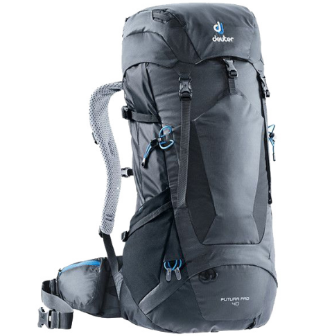 Рюкзак туристический Deuter Futura PRO, 40л,graphite-black, 2018, 3401318_4701 наконечники для треккинговых палок masters серый