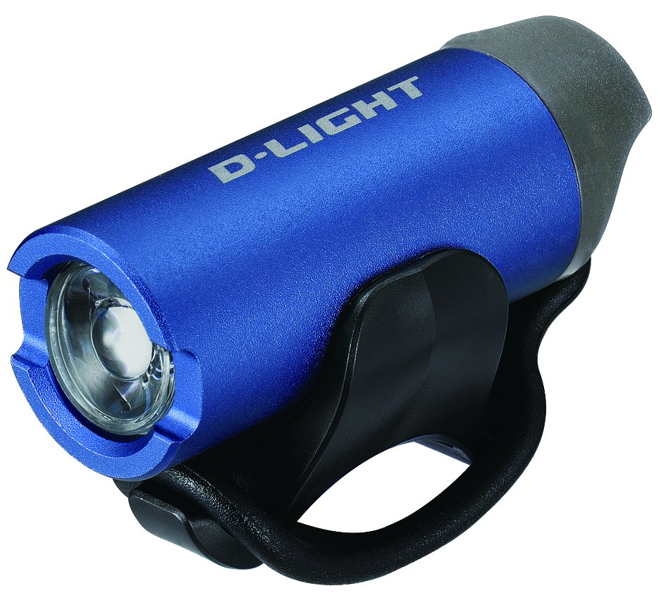 фото Фонарь велосипедный d-light с зарядкой от usb cg-123p, синий, 3074