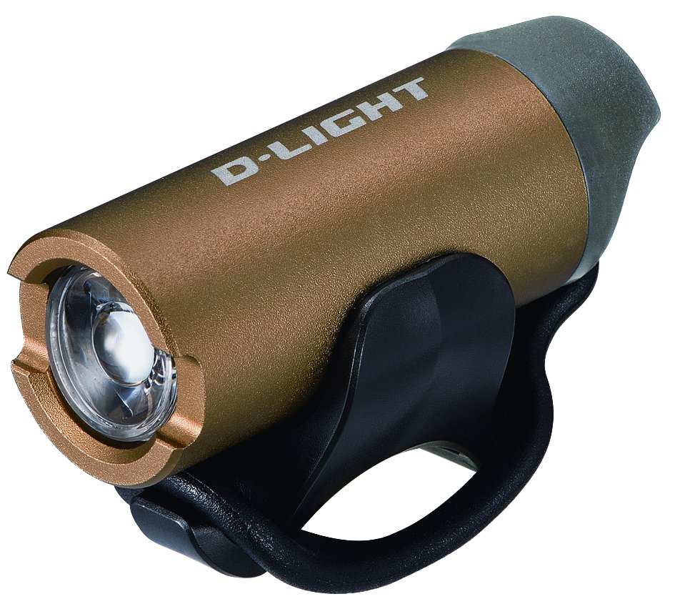 фото Фонарь велосипедный d-light с зарядкой от usb cg-123p, бронзовый, 3073