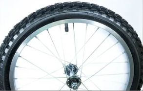 фото Колесо велосипедное forward,18", переднее, алюминиевый обод, передняя втулка, в сборе с покрышкой, черный, ут00019444