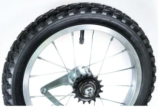 фото Колесо велосипедное forward,16", заднее, алюминиевый обод, тормозная втулка, в сборе с покрышкой, черный, ут00019439