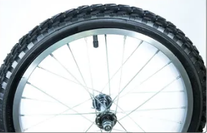 фото Колесо велосипедное forward, 12", переднее, алюминиевый обод, передняя втулка, с покрышкой, черный, ут00019442