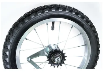 фото Колесо велосипедноебренд: forward, 12", заднее, алюминиевый обод, тормозная втулка, с покрышкой, черный, ут00019438