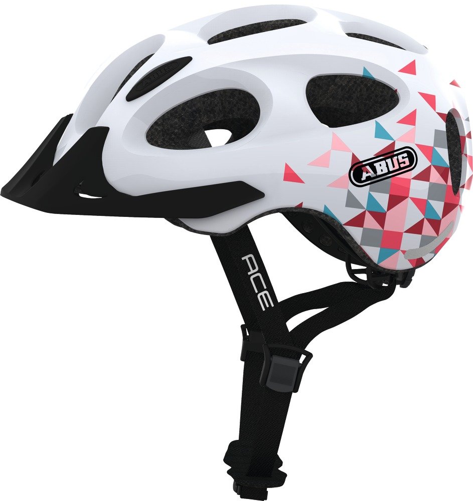 фото Шлем велосипедный abus youn-i-ace, white prism, 2021 (размер: m (52-57 см))