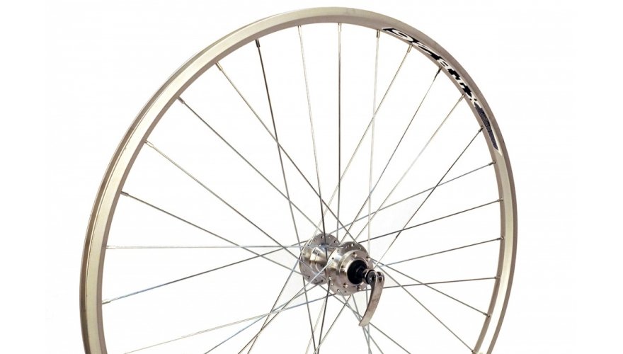 фото Колесо велосипедное stark, mtb, переднее, 26", под диск, обод xtb-26, алюминий, втулка jy-d041dse, серебристый