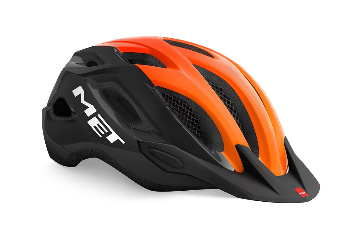 фото Велошлем met crossover black orange/glossy 2021 (размер: m (52/59 см))