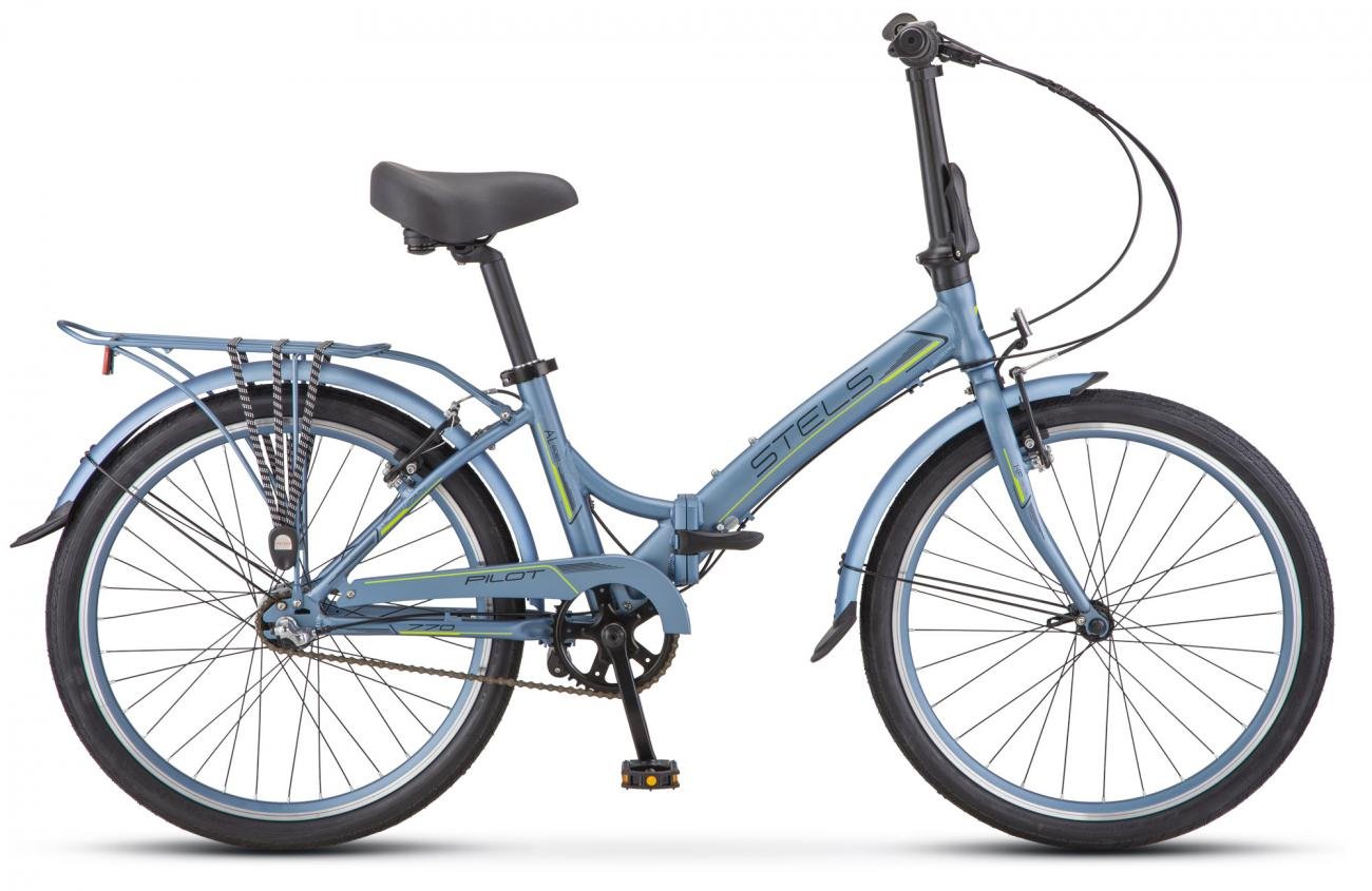 

Складной велосипед STELS Pilot-770 V010 24" 2020 (Рама: 14" (Рост: 135-155 см), Цвет: серый/зеленый)