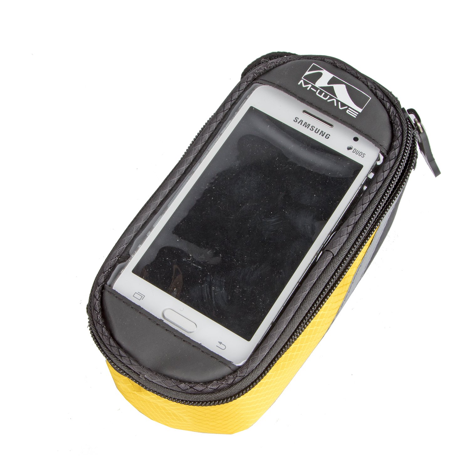 Сумочка-чехол вело M-WAVE, для смартфона, +бокс 170х80х80мм, с влагозащитой, черно-желтая, 5-122556 купить на ЖДБЗ.ру - фотография № 6