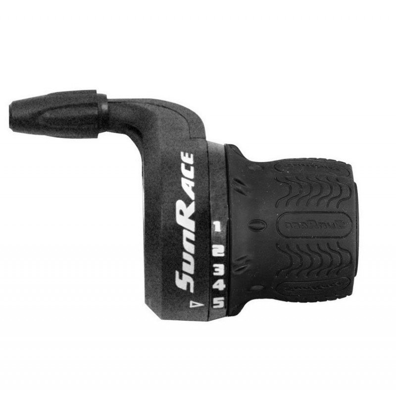 

Шифтер велосипедный SUNRACE TSM27.R50S.0S1.HP, грипшифт, правый, 5 скоростей, с проводкой, 06-201581