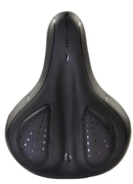 фото Седло велосипедное wheel ap, комфорт gel, 270x200 мм, с гелевыми вставками, elastomer, черный no name