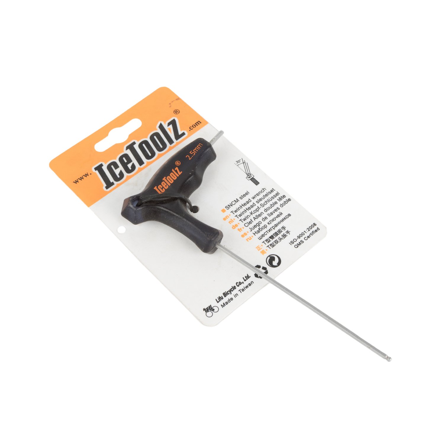 фото Ключ шестигранник ice toolz, 2,5 мм, г-образный, с рукоятью, 7m25