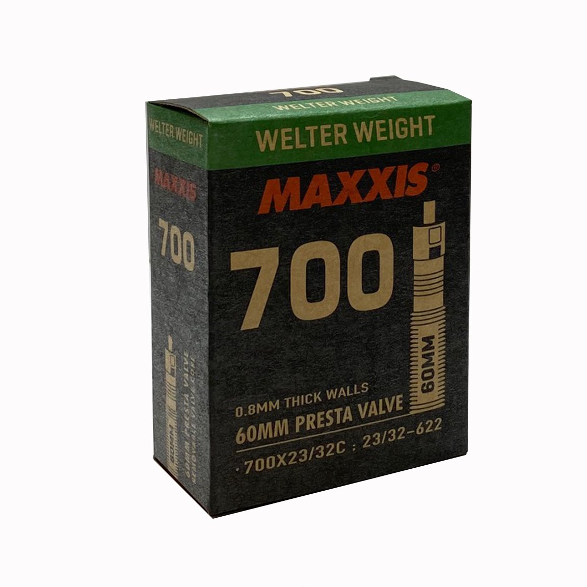 Камера велосипедная MAXXIS WELTER WEIGHT, 700X23/32C (23/32-622), 0.8 мм, LFVSEP60, EIB00136200 велокамера maxxis welter weight 24x1 90 2 125 lfvsep велониппель 2020 eib48713200