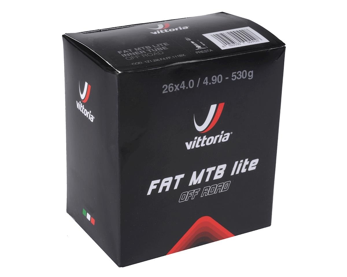 Камера велосипедная VITTORIA Fat MTB Lite, 26x4.0/4.90, FV presta 48 mm, 1Z1.2I6.F4.FF.111BX камера велосипедная vittoria fat mtb lite 27 5x3 0 3 50 fv presta 48 mm 1z1 2i7 f4 ff 111bx