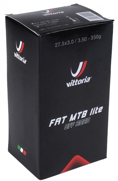 Камера велосипедная VITTORIA Fat MTB Lite, 27.5x3.0/3.50, AV schrader 48 mm, 1Z1.2I7.A4.FF.111BX камера велосипедная vittoria mtb lite 26x1 25 1 50 av schrader 48 mm 1z1 2i6 a4 35 111bx