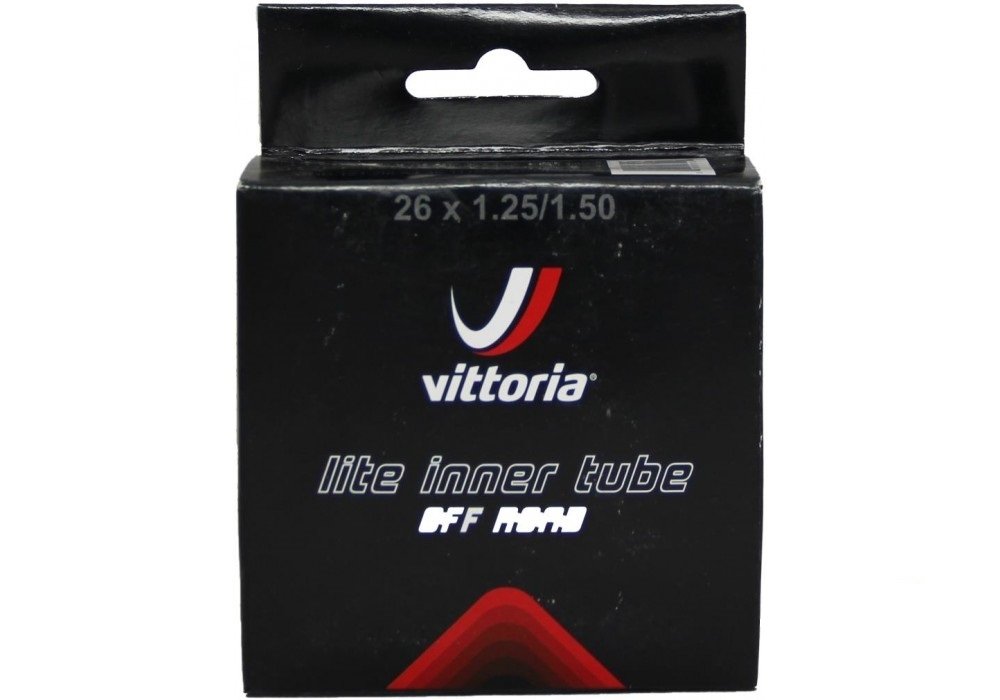 Камера велосипедная VITTORIA MTB Lite, 26x1.25/1.50, AV schrader 48 mm, 1Z1.2I6.A4.35.111BX камера велосипедная vittoria fat mtb lite 27 5x3 0 3 50 fv presta 48 mm 1z1 2i7 f4 ff 111bx