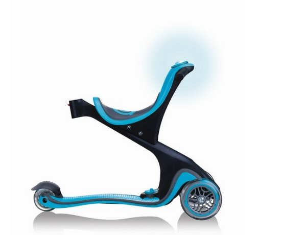 фото Самокат-трансформер globber go up comfort play lights, голубой, 2020, 463-101 g