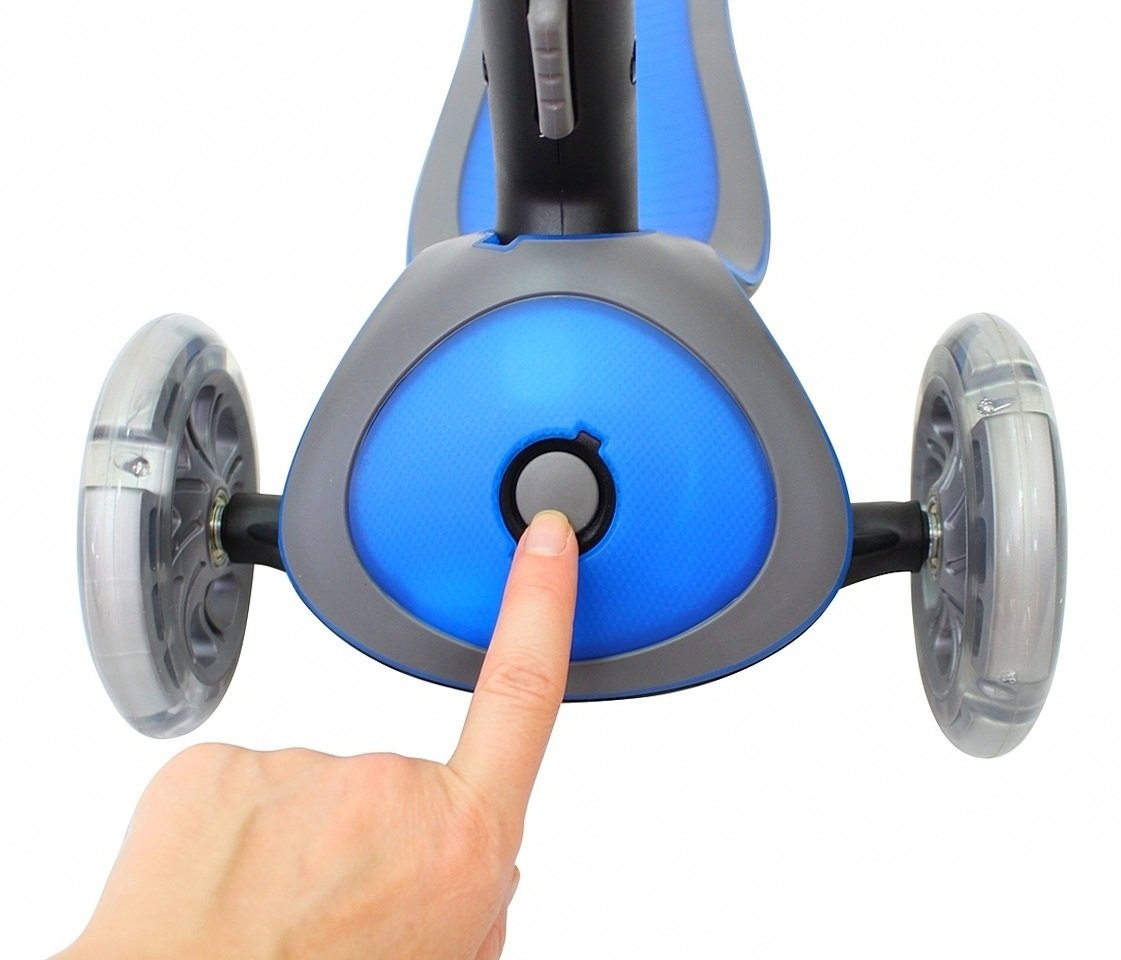 Самокат-трансформер Globber EVO 5 IN 1 LIGHTS, трехколесный, светящиеся колеса, синий, 457-100 УТ-00246052 - фото 7