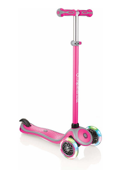 Самокат Globber PRIMO PLUS LIGHTS COLOR, трехколесный, светящиеся колеса, розовый, 442-110-3 globber go up sporty lights розовый