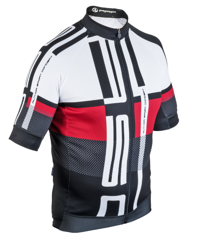  Велофутболка AUTHOR MEN SPORT X7 ASC SPINN, черно-бело-красная, 8-7059801 (Размер: M )