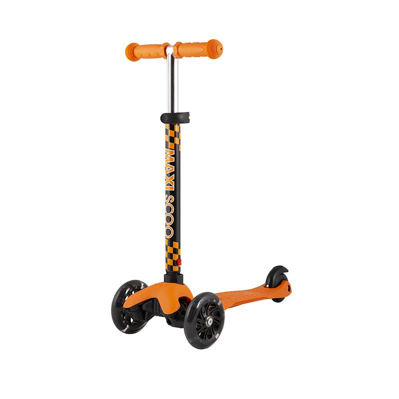 Самокат Maxiscoo Baby, детский, трехколесный, со светящимися колесами, оранжевый, 2021 велосипед трехколесный оранжевый