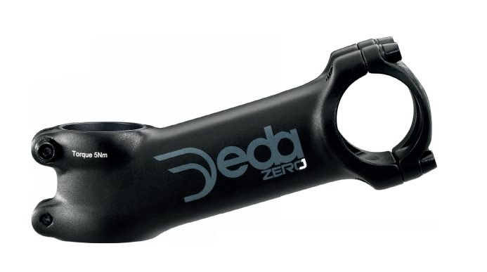 Вынос руля велосипедный Deda Elementi ZERO 17° stem, 100 mm, Alloy 6061, +17°, Black on Black (BOB), DZERO17-100