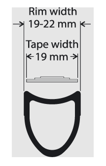 фото Лента для трубок велосипедная tufo road gluing tape, ободная, 19 мм, glp1d1006090