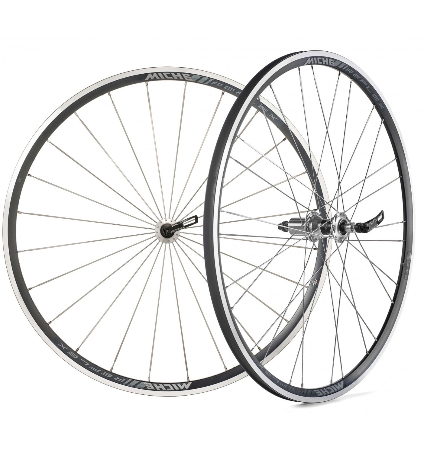 фото Колеса велосипедные miche reflex wheelset sh, комплект, 28", шоссе, серебристый, whref2bscs000