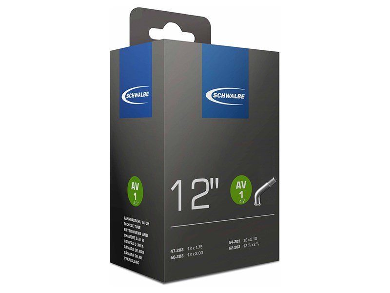 

Камера велосипедная Schwalbe 12" (47/62x203), AV1 45/45 EK, 10405320.01