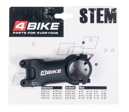 

Вынос руля велосипедный 4BIKE TDS-D601, алюминий, длина 70, угол +3°, диаметр 31.8 мм, чёрный, ARV-ST-D601-70331B