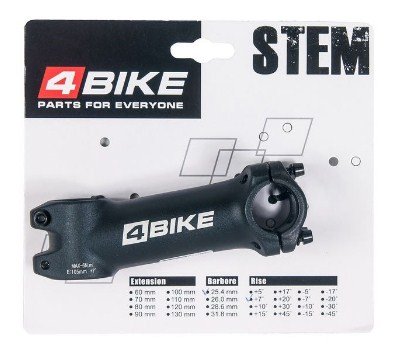 

Вынос руля велосипедный 4BIKE TDS-D349, алюминий, длина 105, угол +7°, диаметр 25.4 мм, чёрный, ARV-ST-D349-105725B