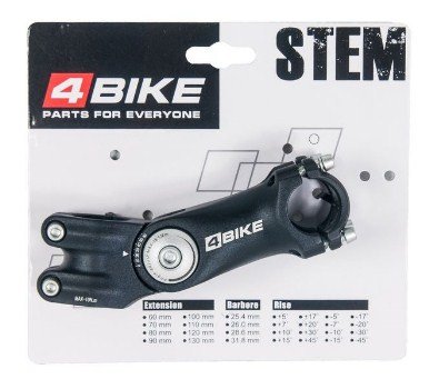 

Вынос руля велосипедный 4BIKE TDS-D299N, алюминий, длина 105, угол 0-60°, диаметр 25.4 мм, ARV-ST-D299N-1056025B
