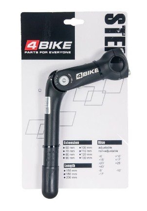 

Вынос руля велосипедный 4BIKE MTS-C331, длина 110 мм*180, угол -10°+50°, диаметр 31.8 мм, ARV-ST-C331-1105031B