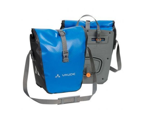 Сумка велосипедная VAUDE Aqua Front, большая, на багажник, комплект 2 шт, blue, 12493 сумка велосипедная vaude eback single большая на багажник umbra 14367