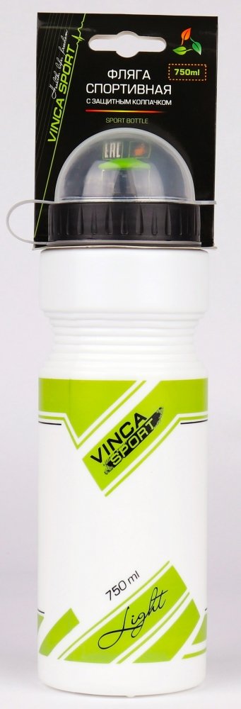 

Фляга велосипедная Vinca Sport VSB 21, с защитой от пыли, 750 мл, индивидуальная упаковка, белый/зеленый, VSB 21 green