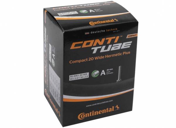 

Камера велосипедная Continental Compact Wide Hermetic Plus 20", 50-406-62-406, A40 RE, 180042