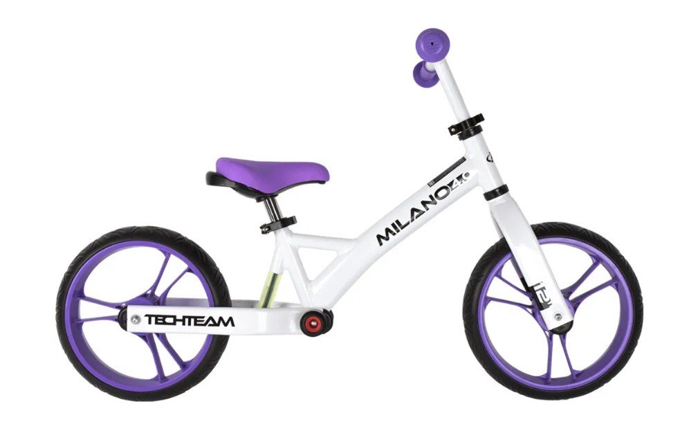 Беговел TechTeam Milano 4, детский, колеса EVA, 12", 2021, фиолетовый, TT002012