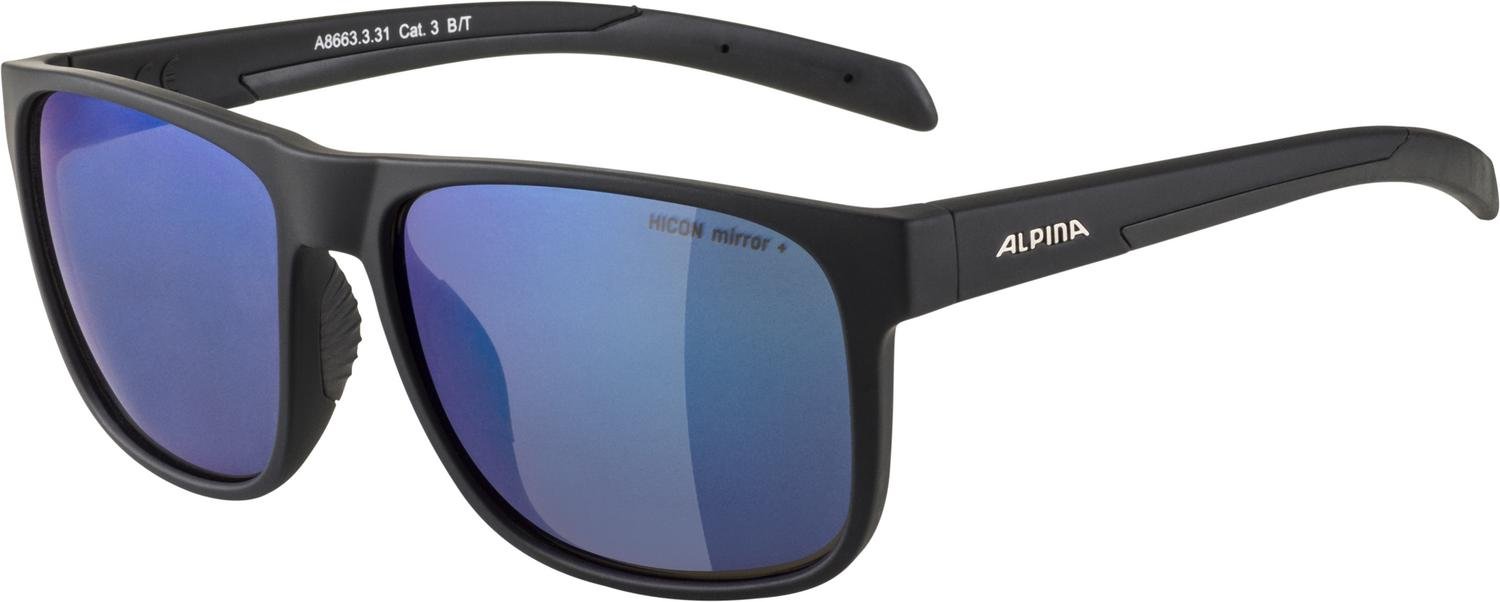 Очки велосипедные Alpina Nacan III HM, солнцезащитные, Black Matt/Blue Mirror, 2021, A8663331