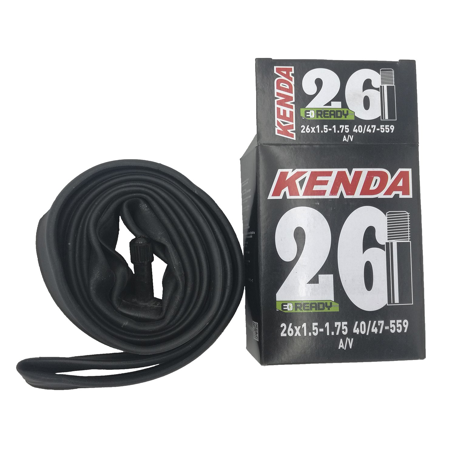 

Камера велосипедная Kenda, 26''x1.5-1.75, a/v ниппель, черный, 511344