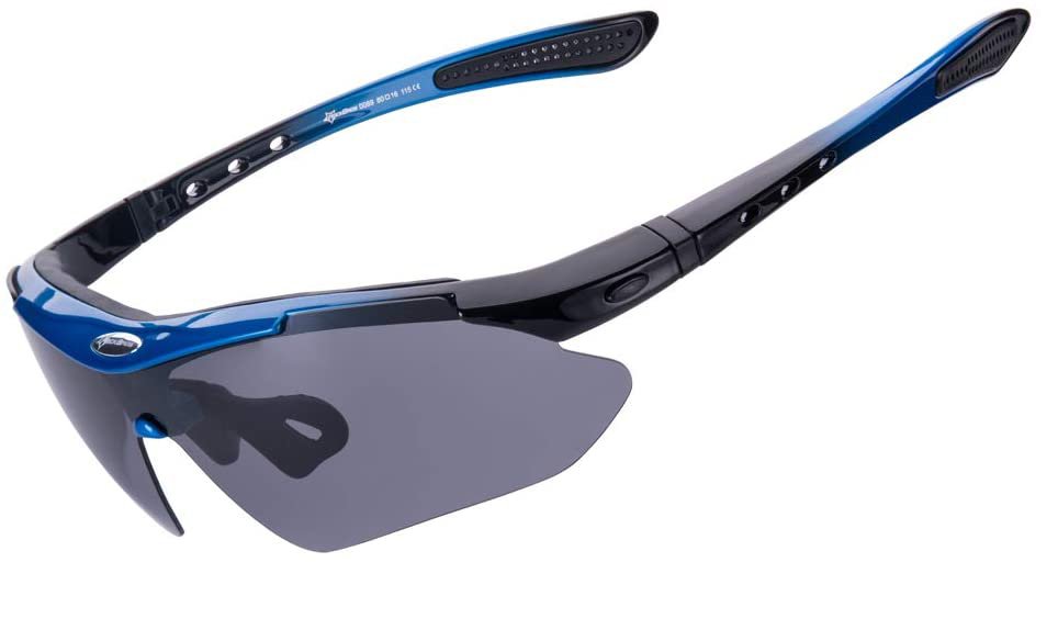 Очки Rockbros, поляризационные, 4 дополнительных линзы, оправа черно-синяя, 10007 очки для плавания torres advance sw 32209bl синяя оправа