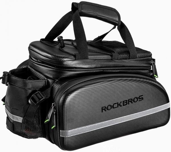 Сумка велосипедная Rockbros, 10/35 л, нейлон 210D + Velvet EVA, черный, A6-6 сумка для фотоаппарата lowepro bowler pouch красный acme made