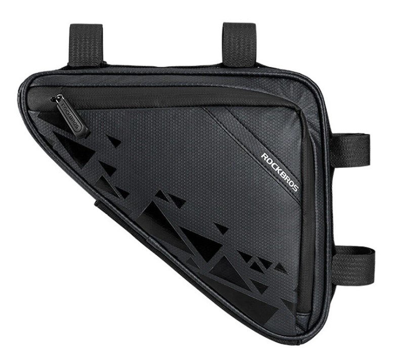 Сумка велосипедная Rockbros, под раму, треугольная, 1.5 л, черный, B39-2 игротрейд велосипедная сумка