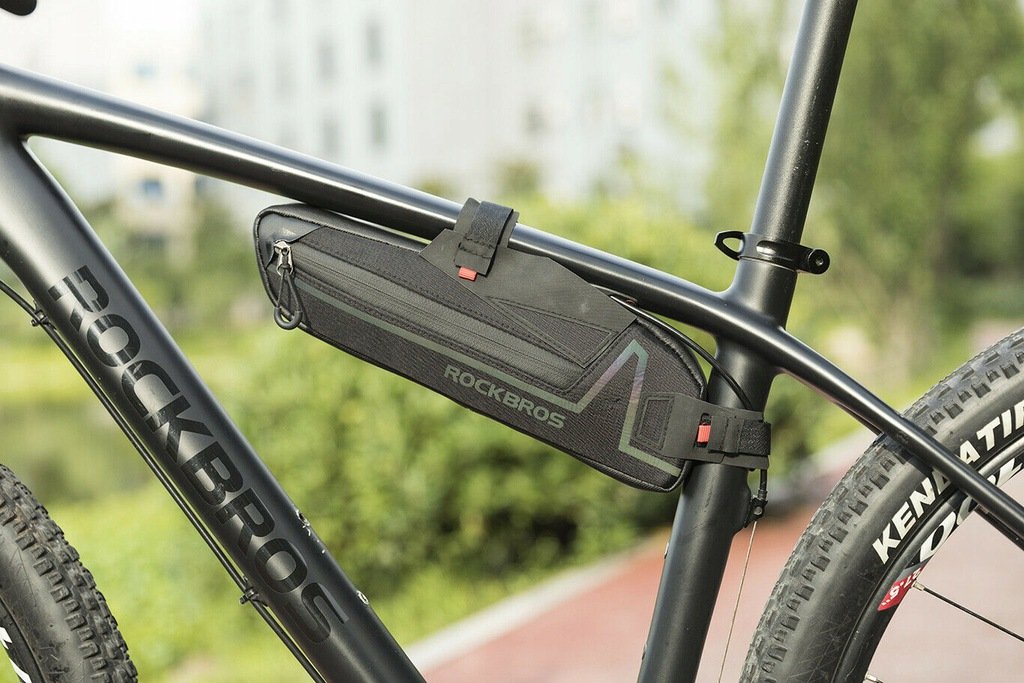 фото Сумка велосипедная (байкпакинг) rockbros, на раму, 1,5 л, водоотталкивающая ткань, черный, b56