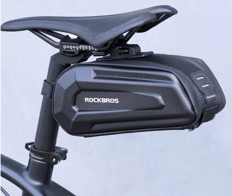 Сумка велосипедная Rockbros, подседельная, 1.5 л, на липучку и клипсу, черный, B69 УТ-00273105 - фото 7