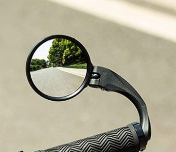 фото Зеркало велосипедное rockbros, акриловое, заднего вида, круглое 7,5 см, длина ручки 9 см, черный, fk-272